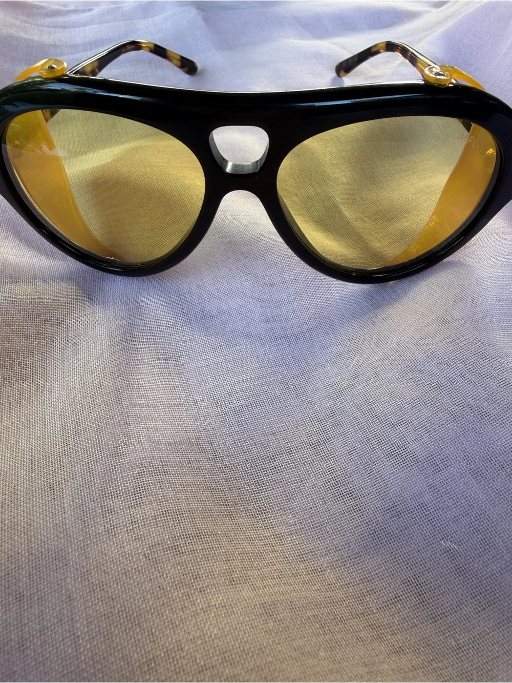 Tom Ford Neughman Black and Yellow Tortoiseshell Sunglasses